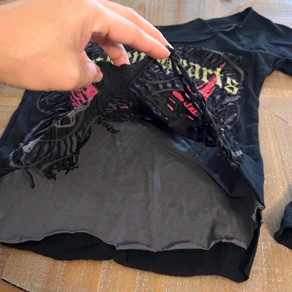 United Rockers Black distressed‎ Tee size Small View 4